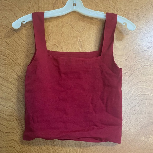 Justfab red square neck line tank top - Picture 2 of 2